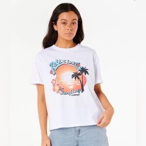 Rip Curl Women's Juniors Short Sleeve Neon Isles Relaxed Tee NWT